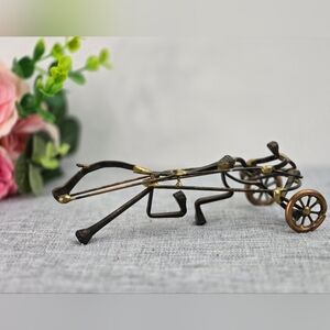 Vintage Horse Sculpture By Dale‎ Warren Horse Shoe Nail Art Grass 1070s